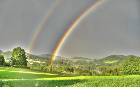 Austria - Elz - Doppelregenbogen über Nordtal 3 Bilder Wallpaper.jpg